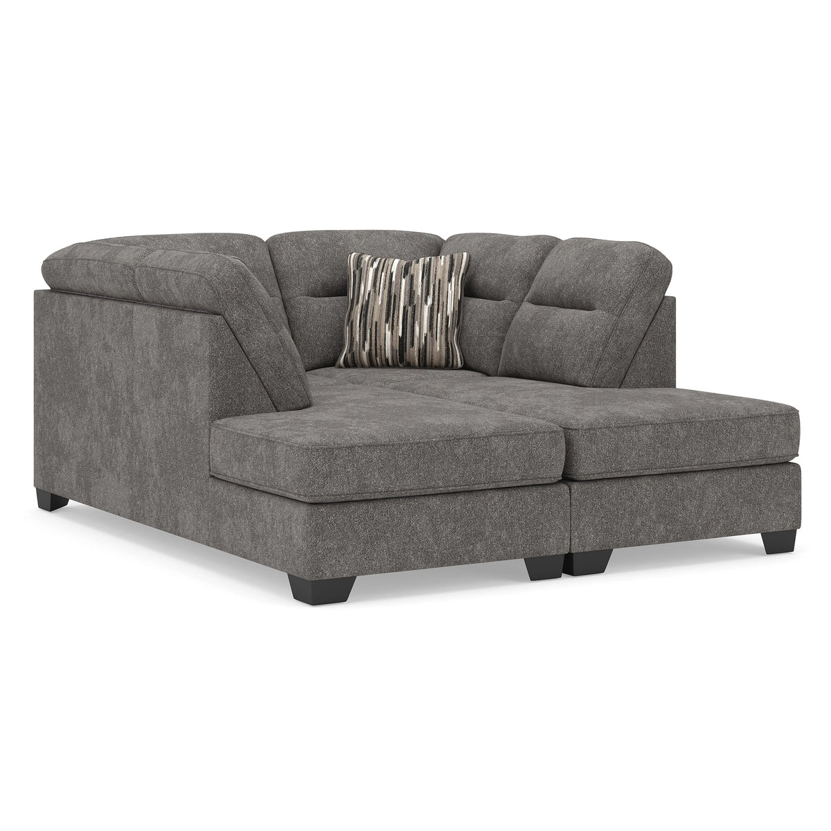 Super chaise longue de 2 piezas Olten - Grafito