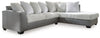 Seccional de 2 piezas Clairette Court con chaise longue