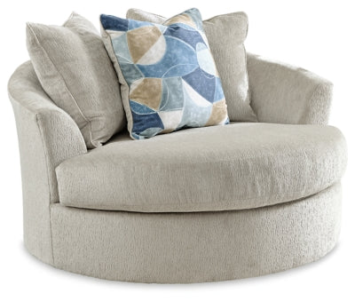 Maxon Place Oversized Swivel Accent Chair - Stone