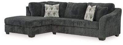 Biddeford 2-Piece Sleeper Sectional with Chaise - Shadow
