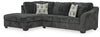 Sofá cama seccional de dos piezas Biddeford con chaise longue