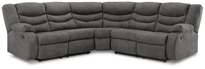 Seccional reclinable de 2 piezas Partymate - Pizarra