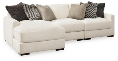 Sofá seccional de 3 piezas con chaise longue Elissa Court
