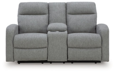 Sofá reclinable Moreau Place con consola