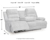Technique Power Reclining Sofa with Drop Down Table