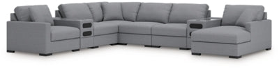 Seccional Omaha by Ashley de 8 piezas con sistema de audio y chaise longue