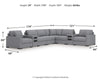 Omaha by Ashley 8-Piece Sectional with Audio Consoles