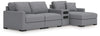 Seccional de 4 piezas Omaha by Ashley con chaise longue y consola de audio