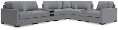 Seccional Omaha by Ashley de 8 piezas con consolas de audio y almacenamiento