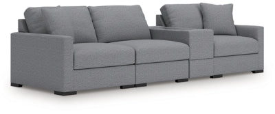 Seccional de 4 piezas Omaha by Ashley con consola de almacenamiento