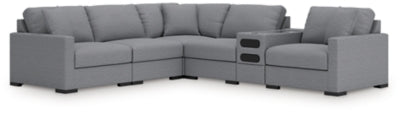 Seccional de 6 piezas Omaha by Ashley con consola de audio
