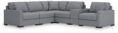 Seccional de 6 piezas Omaha by Ashley con consola de almacenamiento