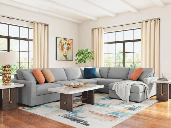 Seccional de 6 piezas Omaha by Ashley con chaise longue con espacio de almacenamiento