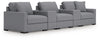 Seccional de 5 piezas Omaha by Ashley con consolas de almacenamiento
