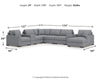 Omaha by Ashley 8-Piece Sectional with Chaise and Storage Consoles