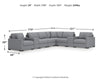 Omaha by Ashley 8-Piece Sectional with Chaise and Storage Consoles