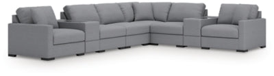 Seccional de 8 piezas Omaha by Ashley con consolas de almacenamiento