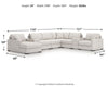 Omaha by Ashley 8-Piece Sectional with Chaise and Storage Consoles