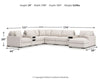 Seccional Omaha by Ashley de 8 piezas con sistema de audio y chaise longue