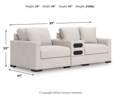 Omaha by Ashley 3-Piece Sectional Loveseat with Audio System