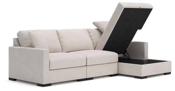 Omaha by Ashley 3-Piece Sectional Sofa Storage Chaise