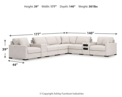 Omaha by Ashley 8-Piece Sectional with Audio and Storage Consoles