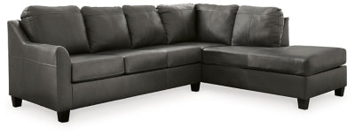Seccional de 2 piezas con chaise longue Valderno - Niebla