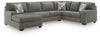 Seccional cama de 3 piezas Newellen con chaise longue