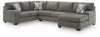 Seccional cama de 3 piezas Newellen con chaise longue