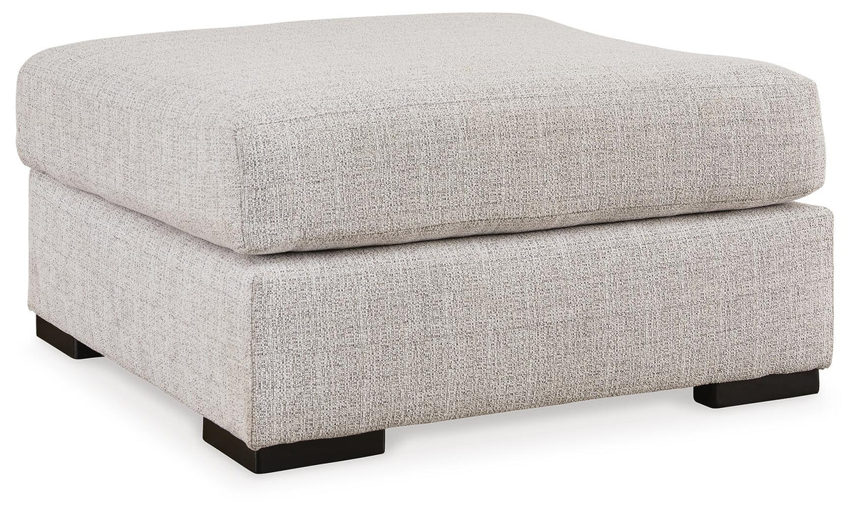 Larce Oversized Accent Ottoman - Stone