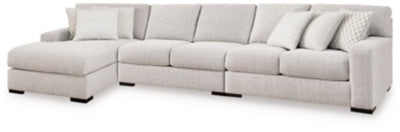 Seccional Larce de 3 piezas con chaise longue - Piedra