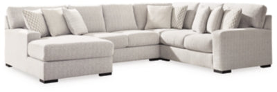 Seccional Larce de 4 piezas con chaise longue - Piedra