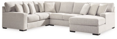 Seccional Larce de 4 piezas con chaise longue - Piedra