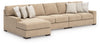 Seccional Larce de 3 piezas con chaise longue