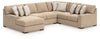 Seccional Larce de 4 piezas con chaise longue