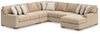 Seccional Larce de 5 piezas con chaise longue