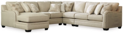 Seccional Luxora de 5 piezas con chaise longue - Sopa de mariscos