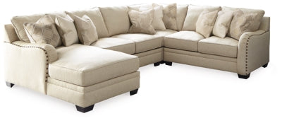 Seccional Luxora de 4 piezas con chaise longue - Sopa de mariscos