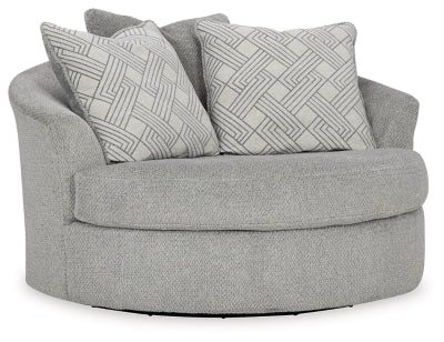 Casselbury Oversized Swivel Accent Chair - Cement