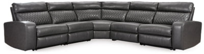 Samperstone 5-Piece Power Reclining Sectional - Gray