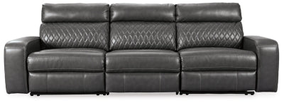 Samperstone 3-Piece Power Reclining Sectional Sofa - Gray
