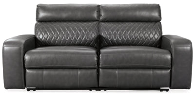 Samperstone 2-Piece Power Reclining Sectional Loveseat - Gray