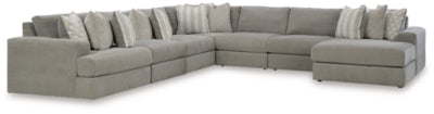 Seccional Avaliyah de 7 piezas con chaise longue - Ceniza