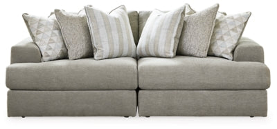 Loveseat seccional de dos piezas Avaliyah - Ceniza