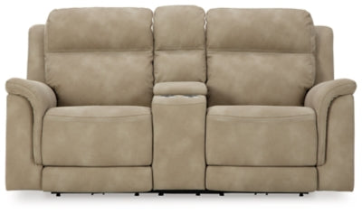 Loveseat reclinable eléctrico DuraPella de última generación con consola