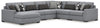 Seccional Bealton de 6 piezas con chaise longue