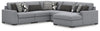 Seccional Bealton de 5 piezas con chaise longue