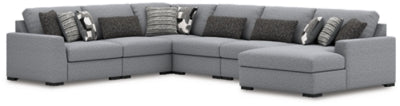 Seccional Bealton de 6 piezas con chaise longue