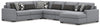 Seccional Bealton de 6 piezas con chaise longue