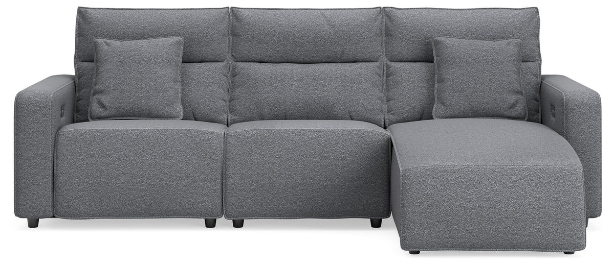 Sofá reclinable de 3 piezas Modmax II - Sal y pimienta